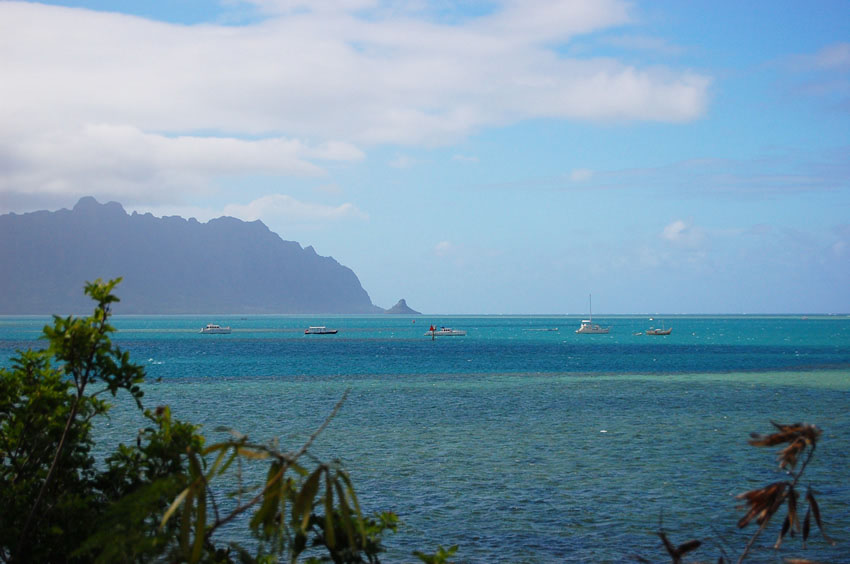 Koolau Mountains and Chinamans Hat