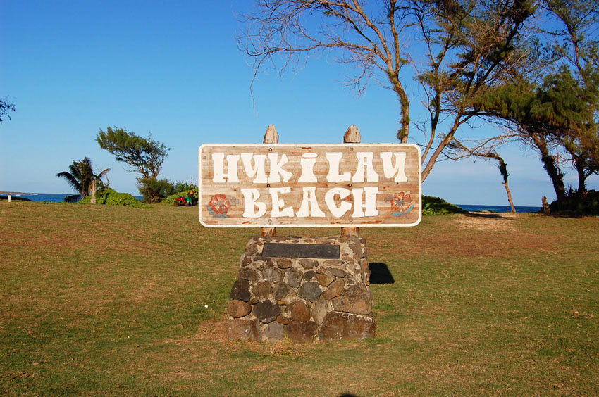 Hukilau Beach Beach Sign