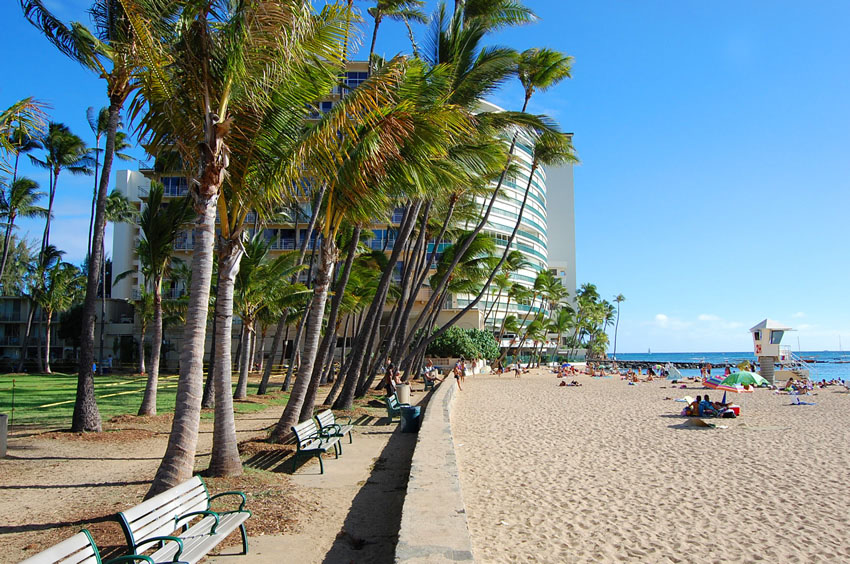 Beach at the End of Waikiki