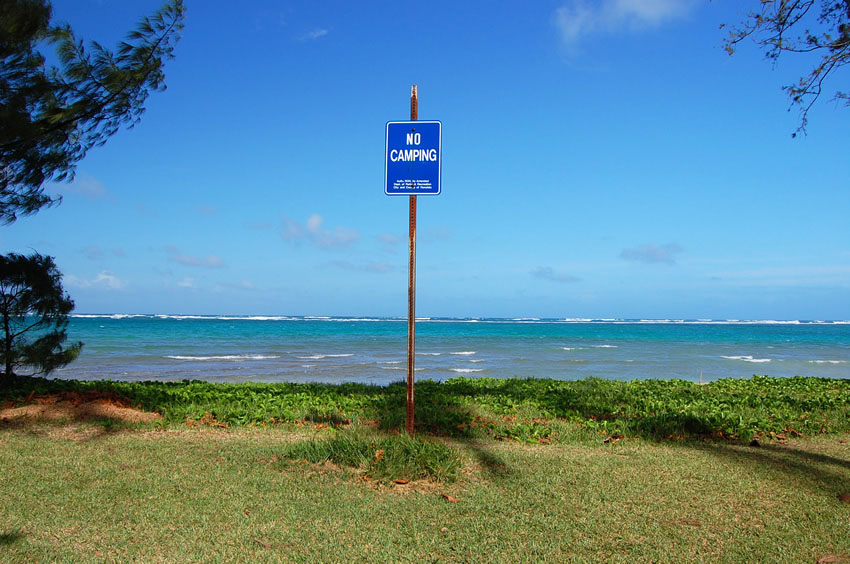 No Camping Sign