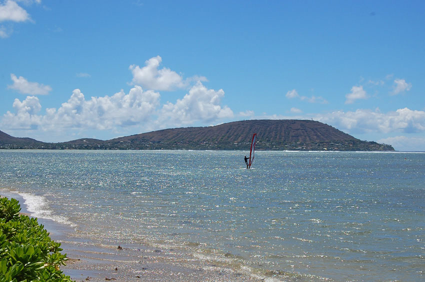 Windsurfing at Kawaikui Beach