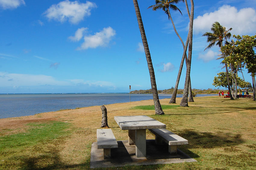 Oceanfront Picnic Table at Kuliouou Beach Park