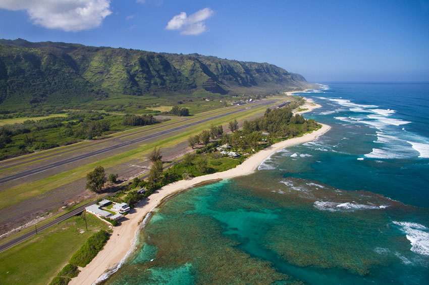Mokuleia Beach Park Aerial