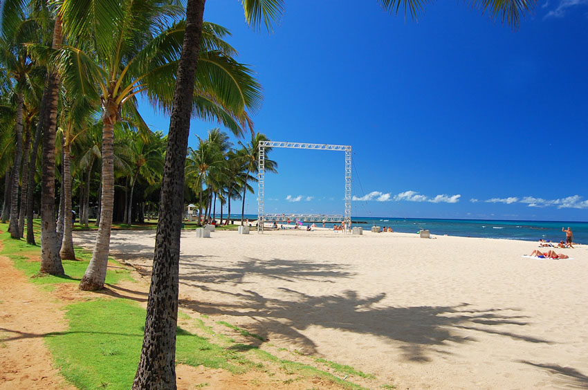 Movie Screen on Waikiki Beach
