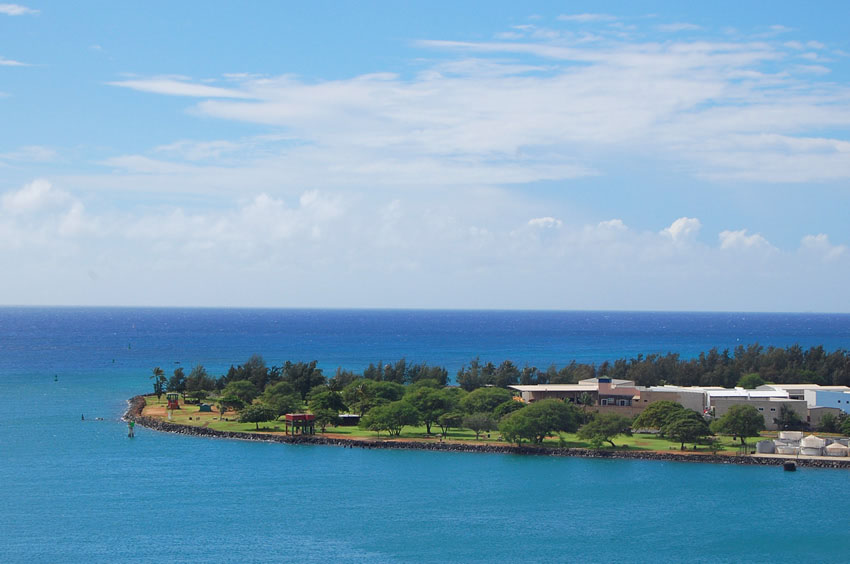 Sand Island Seen from Aloha Tower