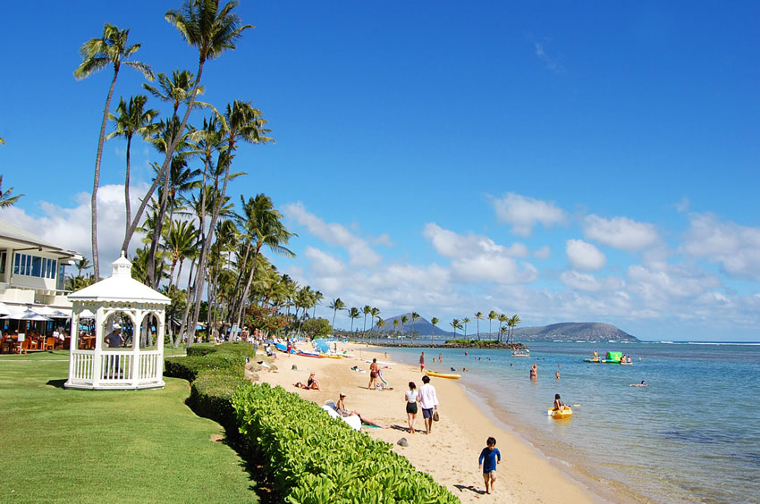 The Beach in Front of Kahala Hotel