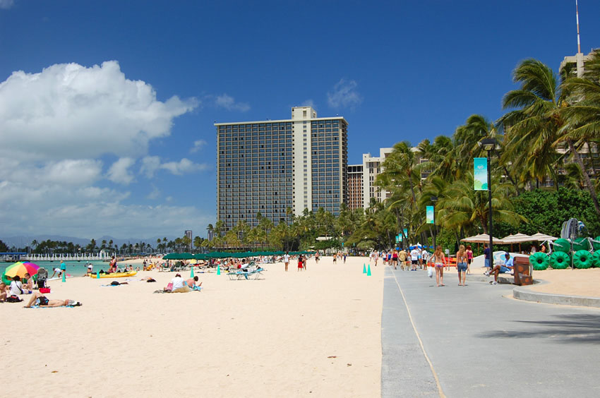 Wide Strech of Waikiki Beach