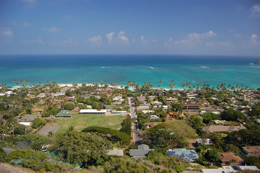 Aerial of Lanikai Beach
