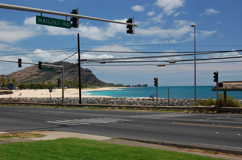 View to Maili Beach Park